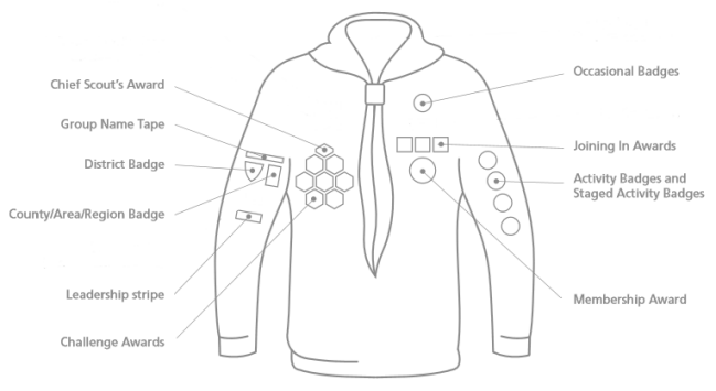 Scout uniform diagram